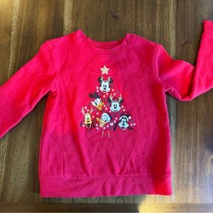 Girls Red Sweatshirt with Mickey and Friends
